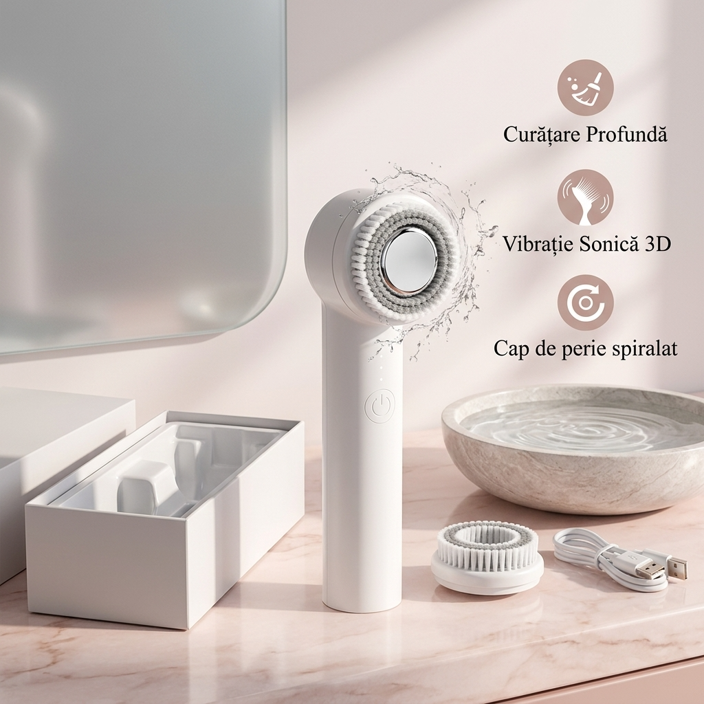 Perie Facială cu Ultrasunete și Microvibrații – MILORI