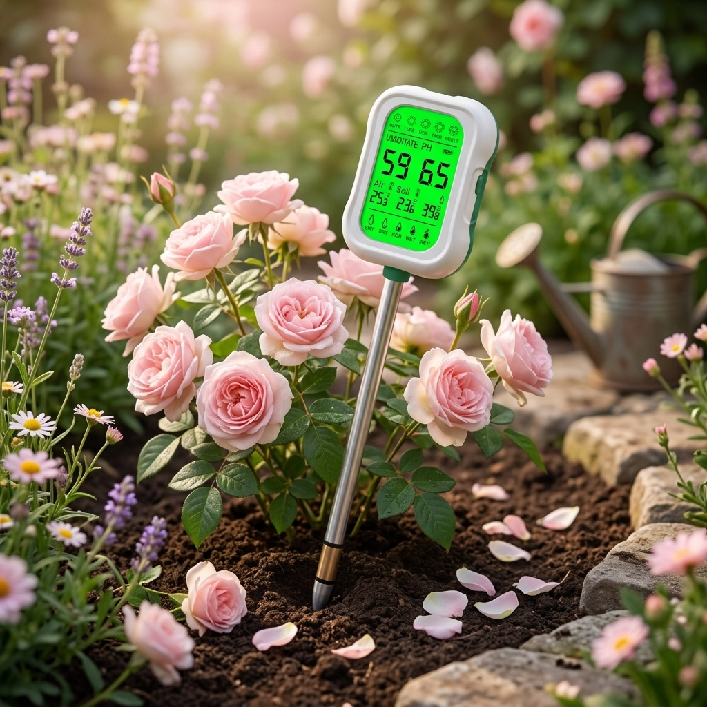 Tester Sol 7 in 1 MILORI – pH, Fertilitate, Umiditate, Temperatura, Lumina